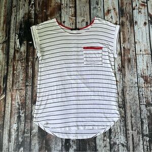 Papermoon Anica One Pocket Striped
Knit Tee